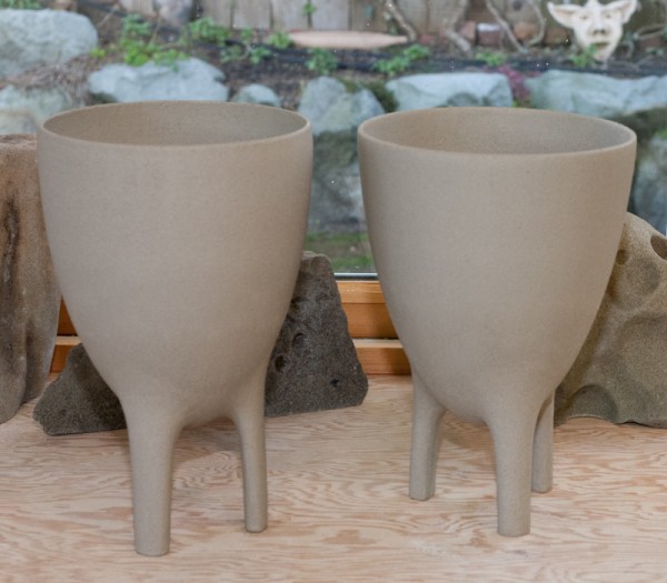 Tri Pod Chalices, leather hard