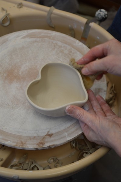 Heart Bowls being made